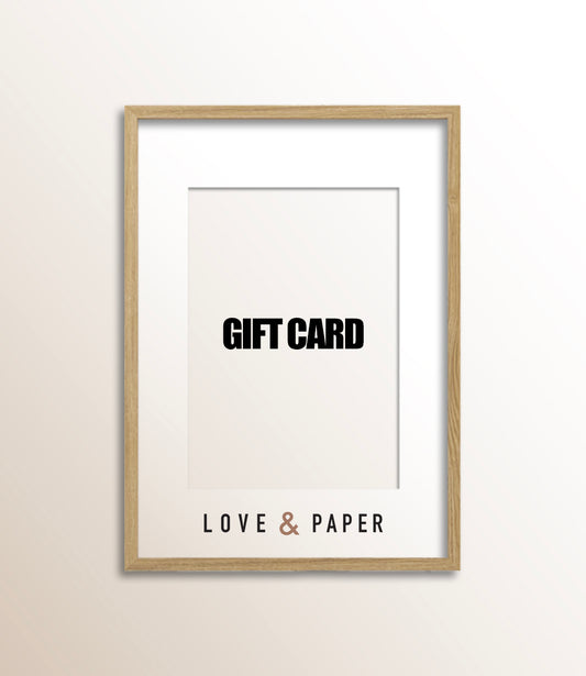 Tarjeta de regalo Love & Paper