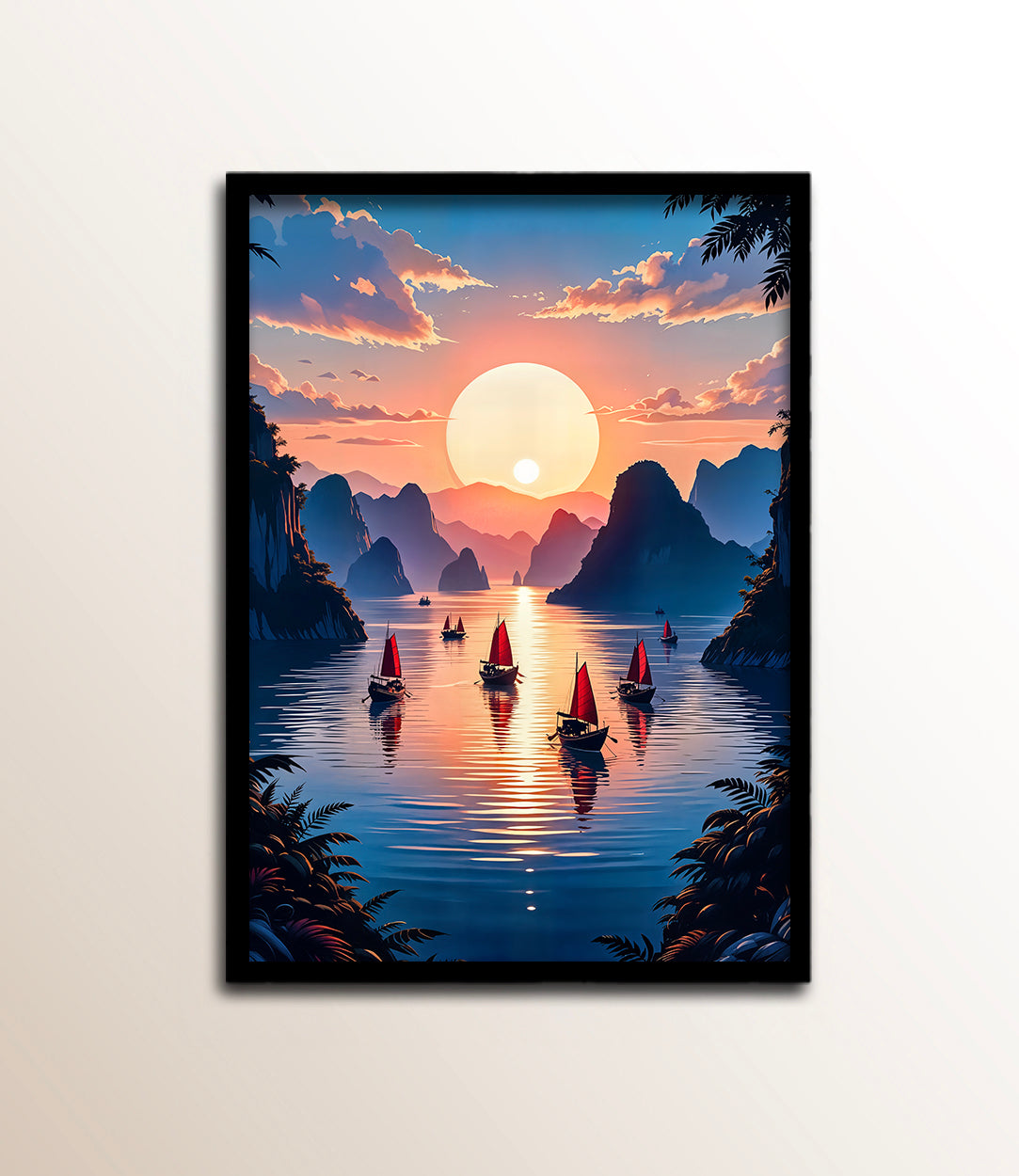 Crimson Sails at Sunset