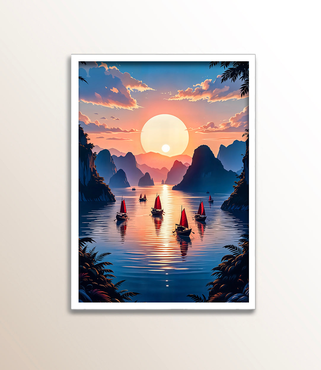 Crimson Sails at Sunset