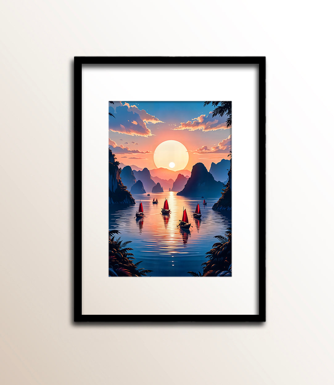 Crimson Sails at Sunset