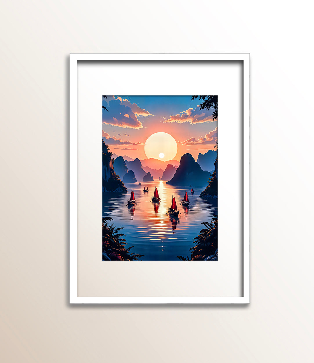 Crimson Sails at Sunset