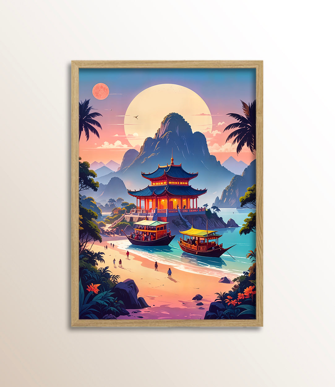 Moonrise Over the Pagoda Bay