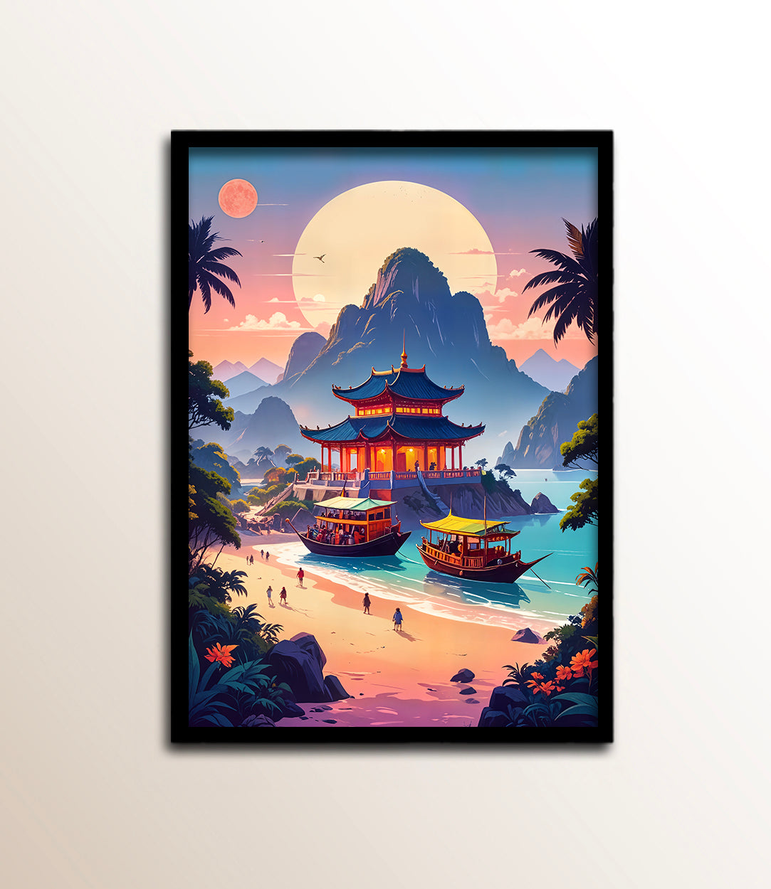 Moonrise Over the Pagoda Bay