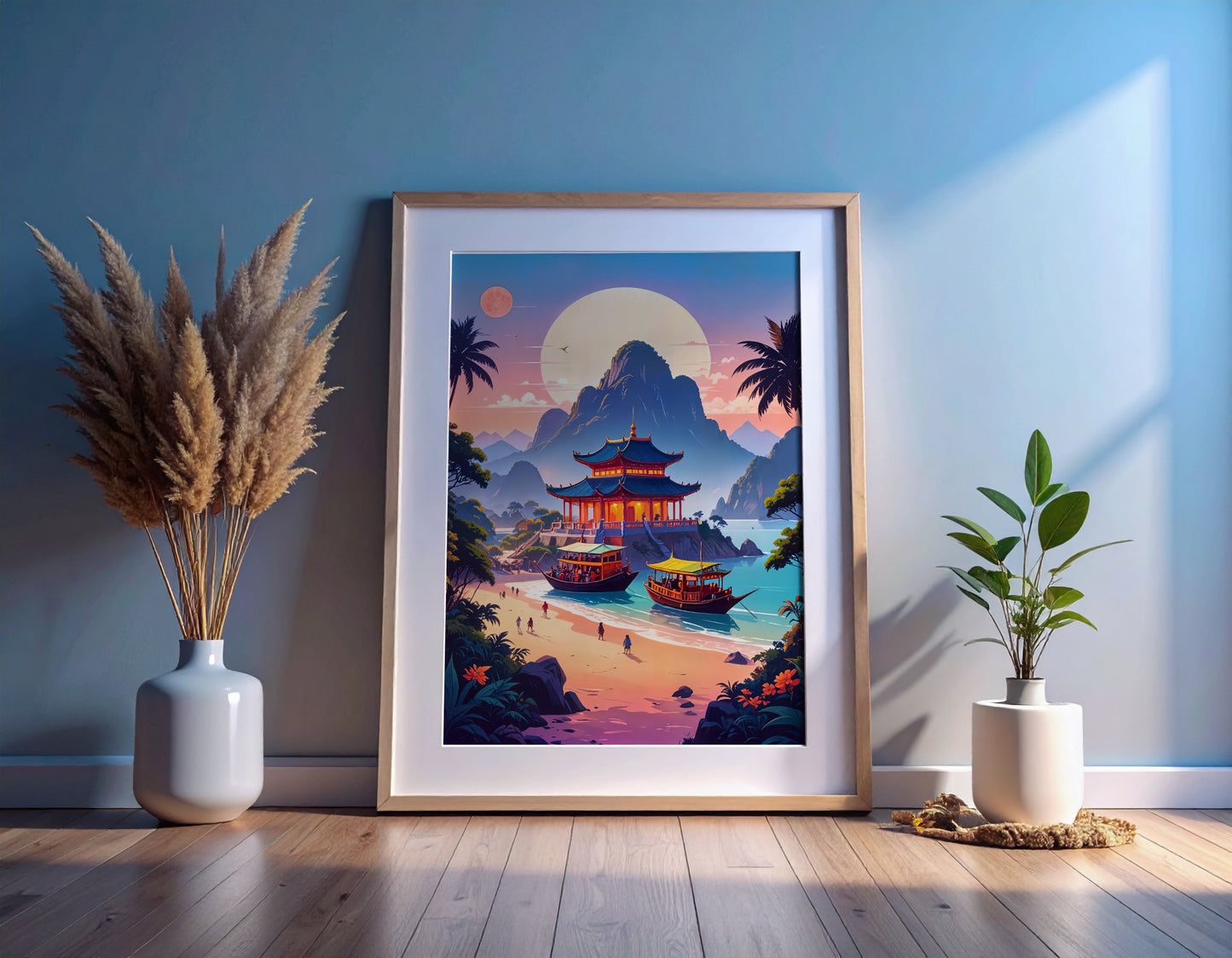 Moonrise Over the Pagoda Bay