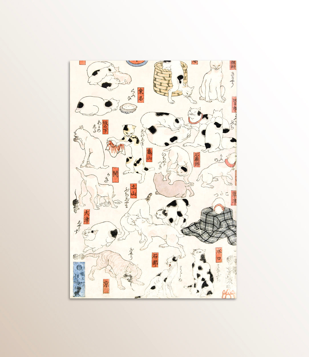 Cats Suggested as the Fifty-three Stations of the Tōkaidō