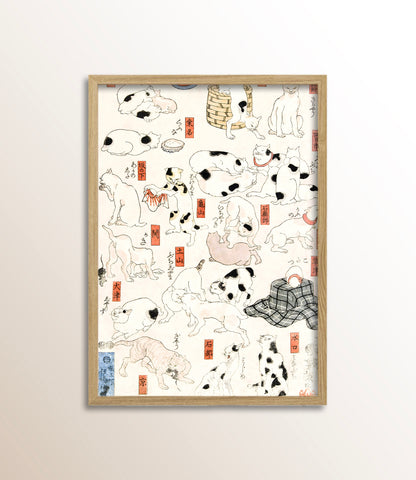 Cats Suggested as the Fifty-three Stations of the Tōkaidō