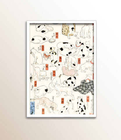 Cats Suggested as the Fifty-three Stations of the Tōkaidō