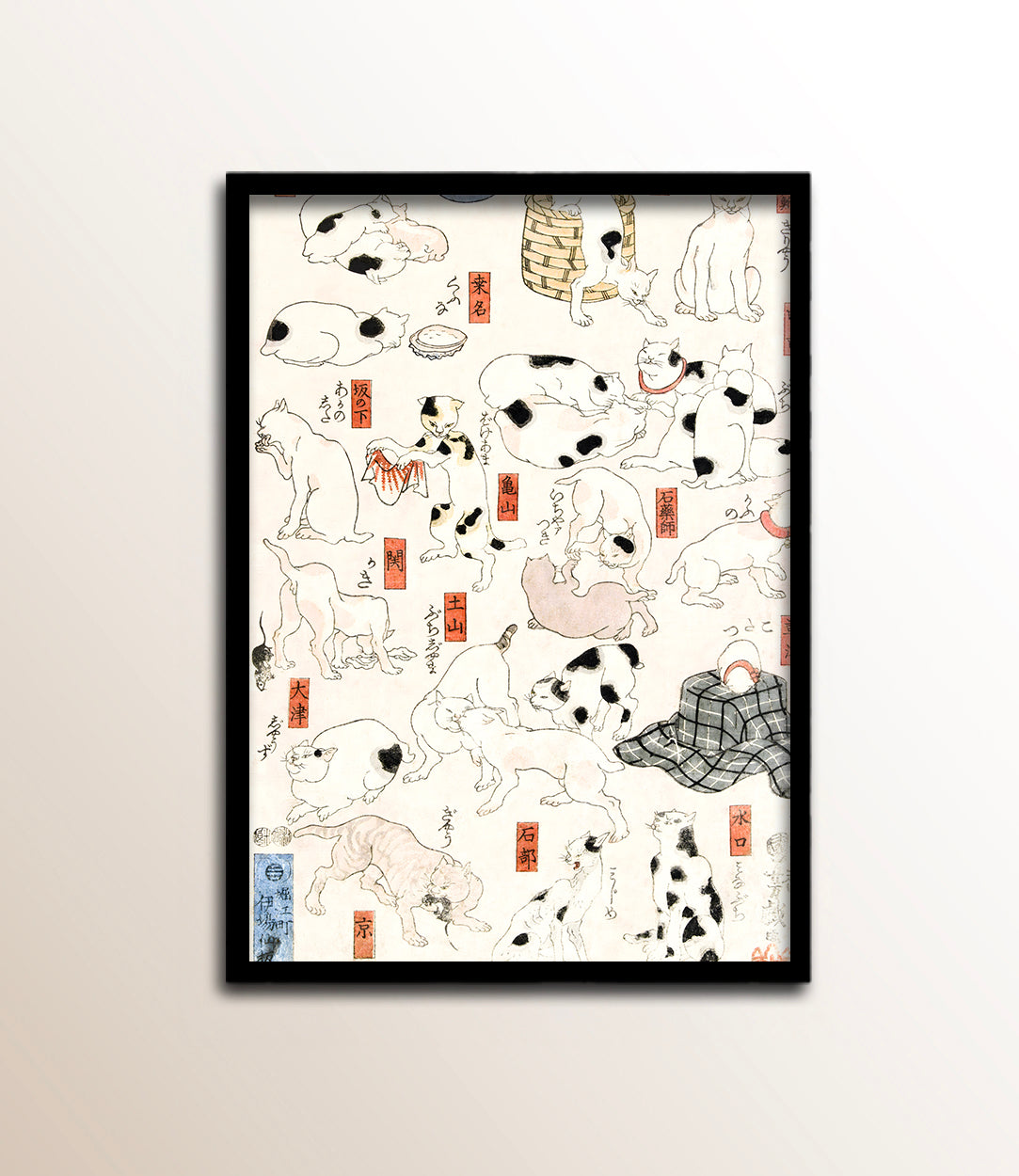 Cats Suggested as the Fifty-three Stations of the Tōkaidō