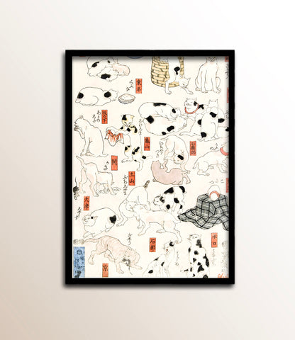 Cats Suggested as the Fifty-three Stations of the Tōkaidō