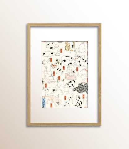 Cats Suggested as the Fifty-three Stations of the Tōkaidō