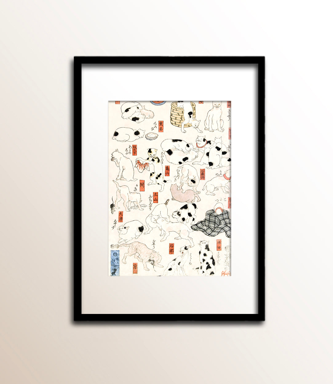 Cats Suggested as the Fifty-three Stations of the Tōkaidō