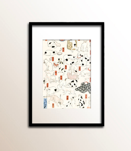 Cats Suggested as the Fifty-three Stations of the Tōkaidō