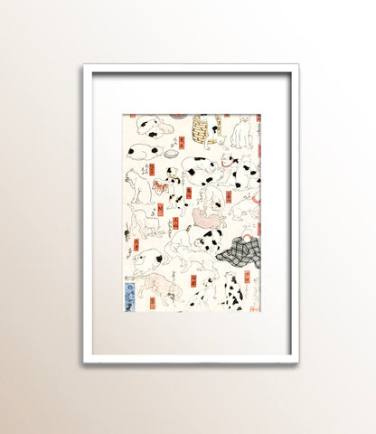 Cats Suggested as the Fifty-three Stations of the Tōkaidō