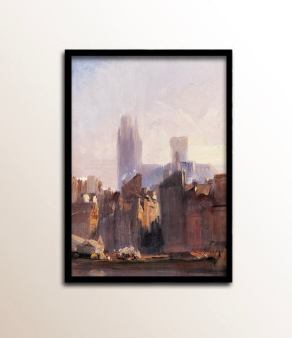 Cologne: The Arrival of a Packet-Boat: Evening